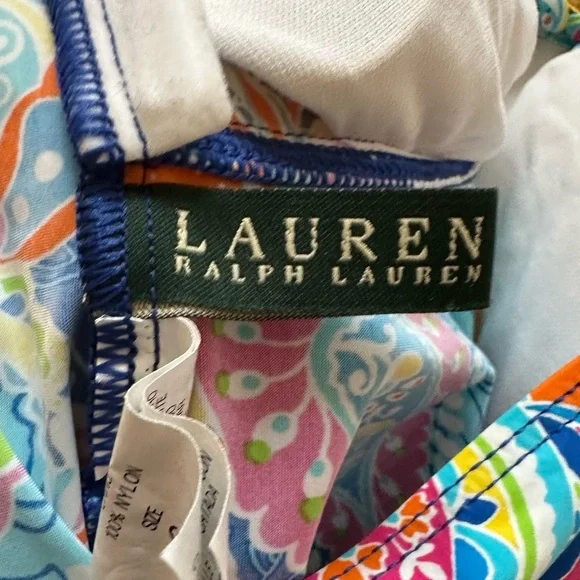 Lauren Ralph Lauren Paisley Halter Tankini Top - Picture 3 of 4